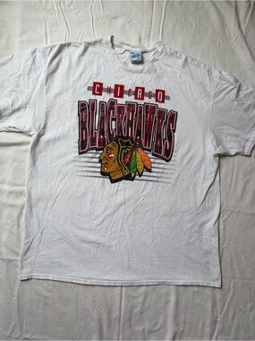 Chicago Blackhawks White Graphic Short Sleeve Tee